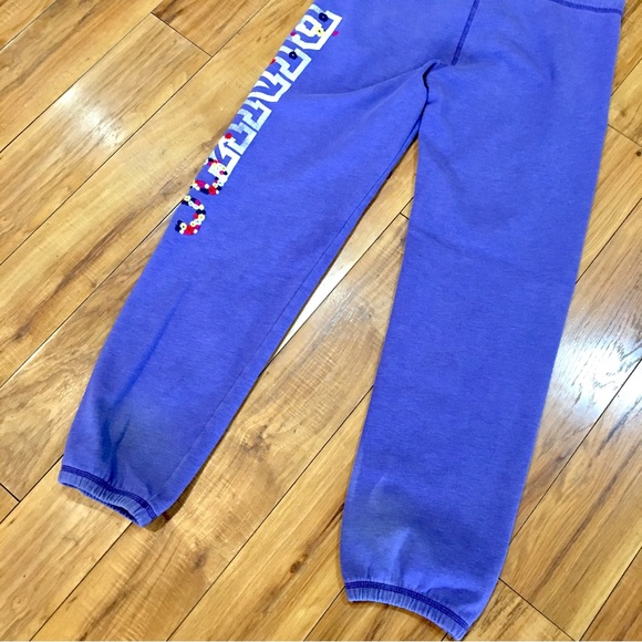 Victoria Secret Pink floral flower purple logo sweats sweatpants joggers… - Picture 5 of 16